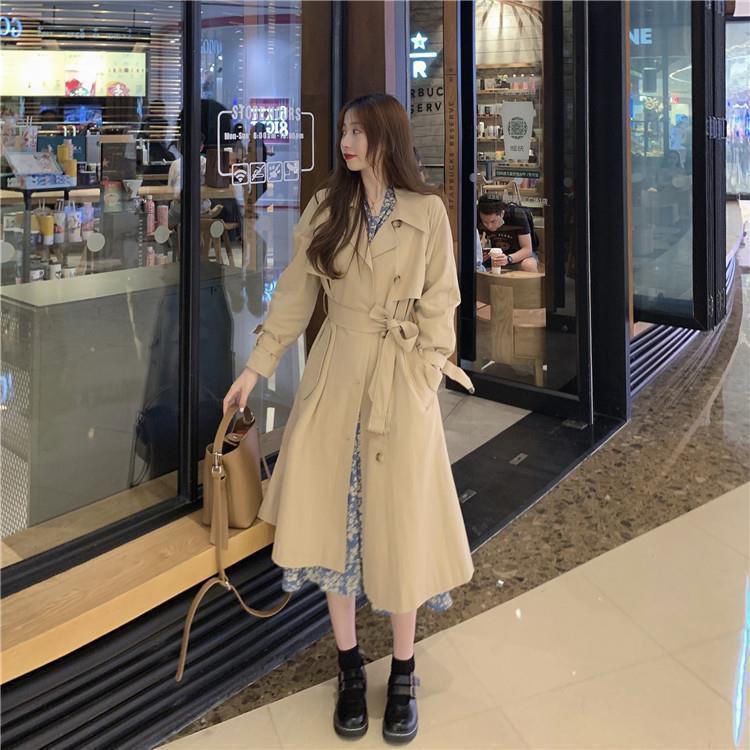 Áo măng tô mangto dáng dài 2 lớp phong cách Hàn quốc [có ảnh feedback]