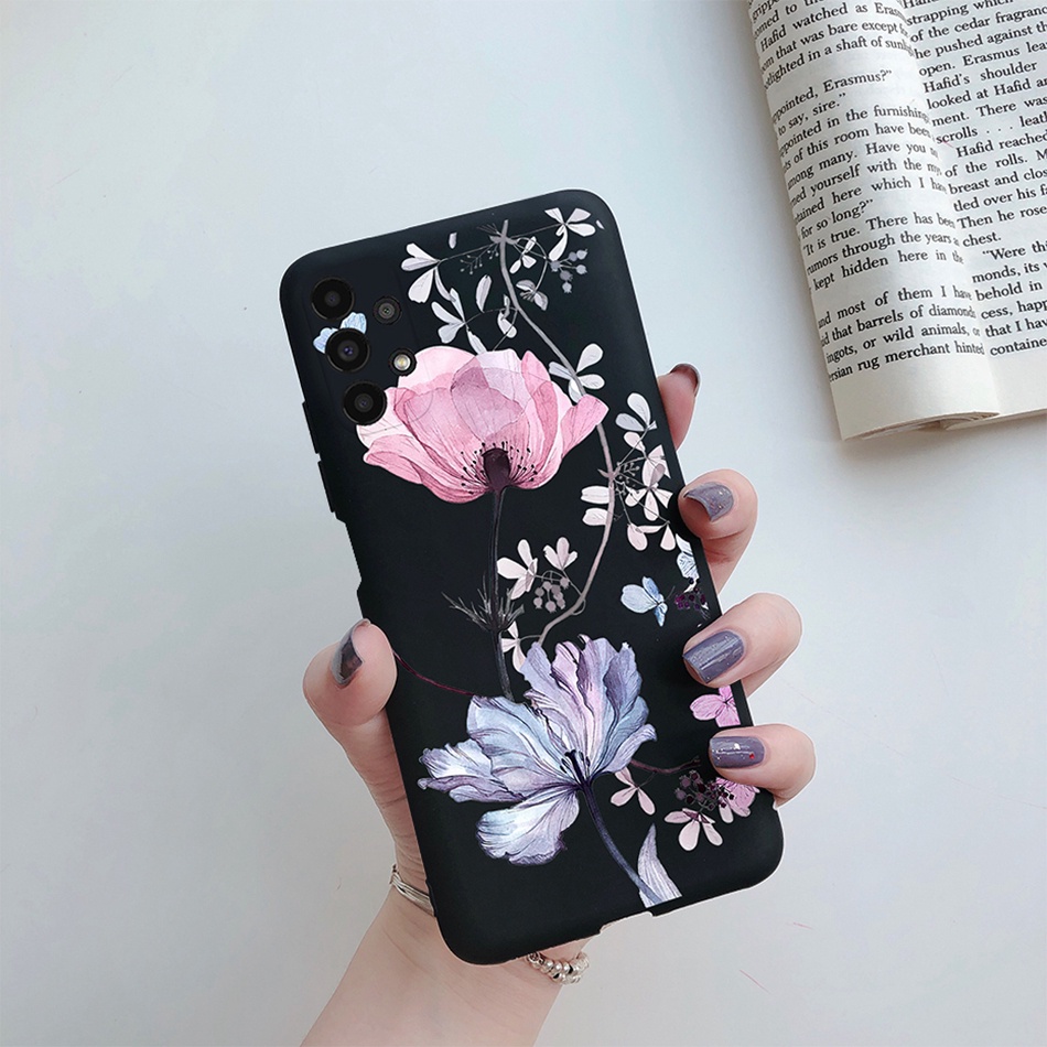 Ốp Điện Thoại Silicon Mềm Chống Sốc Họa Tiết Hoa Cho Samsung Galaxy A13 A33 A53 A73