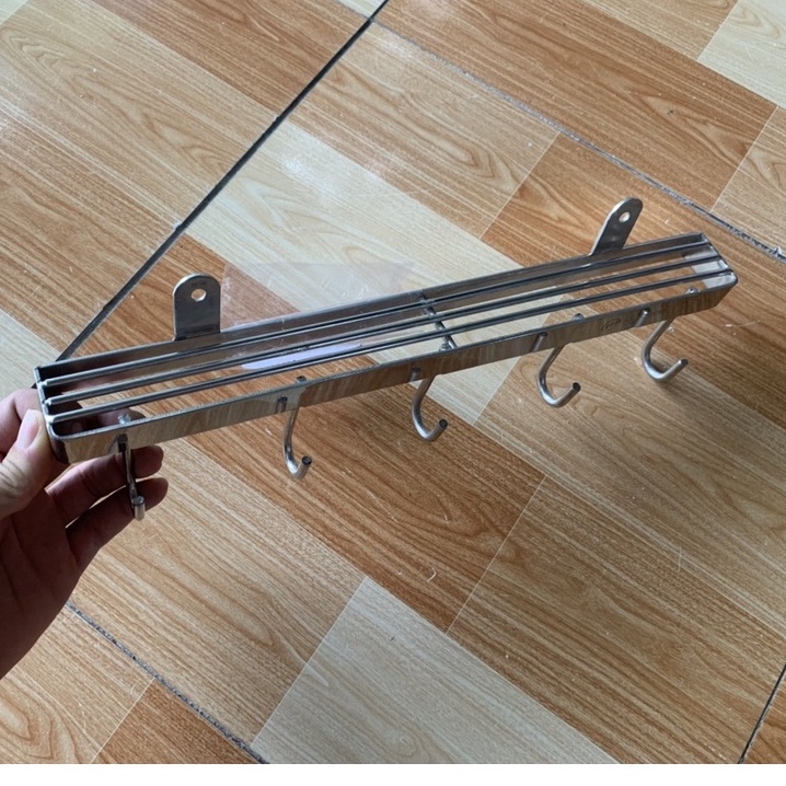 Kệ Máng Thanh Cài dao kéo treo thớt treo xoong gắn tường INOX 304 HÀNG ĐẶT XƯỞNG
