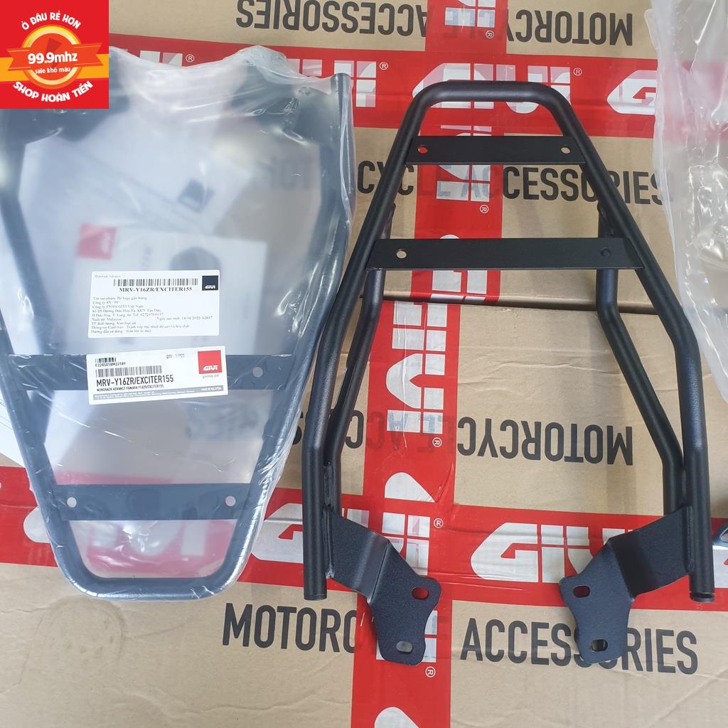 Cảng Sau Exciter 155 MRV Cảng Givi Exciter 155 Chính Hãng Thép Sơn Tĩnh Điện Lắp Thùng Sau GIVI, Chịu Lực Tốt, Gắn Kiểng