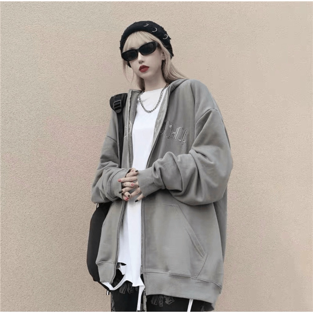 Áo khoác nỉ dây kéo form to y hình cá tính , họa tiết cực đẹp thời trang nét y hình LANA FASHION
