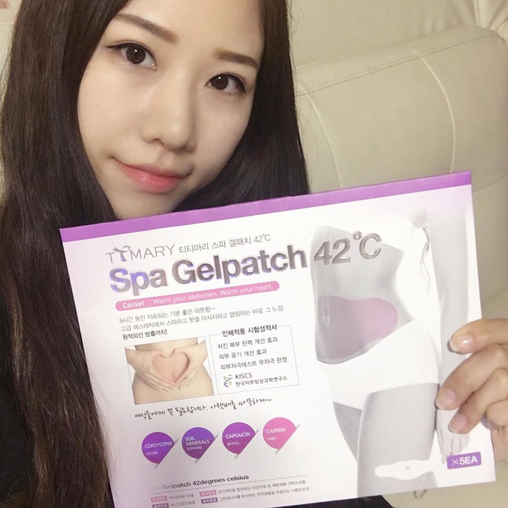 Miếng Dán Tan Mỡ Bụng Spa Gel Patch 42°C (Hộp Gồm 5 Miếng)