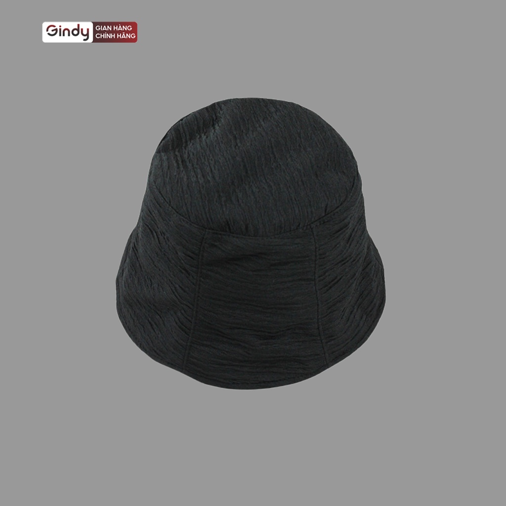 Nón bucket cao cấp cotton chống nắng GINDY mũ unisex trơn vành cụp siêu nhẹ thoáng mát tạo hình nhăn độc đáo M007