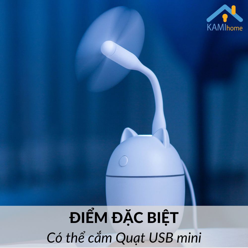 Máy xông tinh dầu 250ml  kiểu phun sương tạo ẩm mã 17017