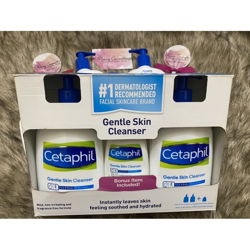 sữa rửa mặt dịu nhẹ Cetaphil Gentle Skin Cleaner 118ml/ 591ml và sữa tắm Cetaphil hoa cúc cho bé