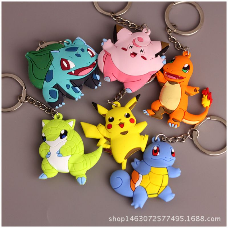 Bộ Sưu Tập Quà Tặng #Móc Khoá POKEMON 3D 2 Mặt (Nhựa Mica và Nhựa PVC)