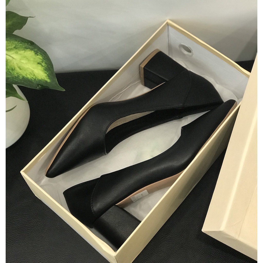 Giày cao gót nữ B SHOES CG1, giày da mềm đi làm, đi chơi