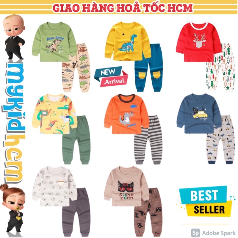 [VIDEO] Bộ quần áo tay dài bé trai chất liệu 100% cotton thu đông in hình CÚ MÈO phong cách Hàn Quốc