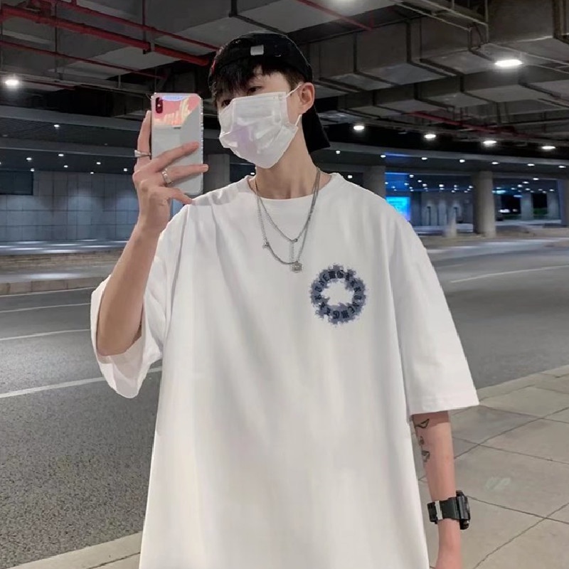 Áo Thun Tay Ngắn Cổ Tròn In Chữ Thời Trang Dành Cho Nam