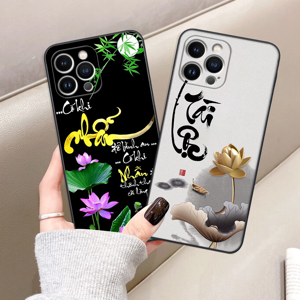 Ốp lưng iphone 12 PRO / 12 PRO MAX / 13 PRO / 13 PRO MAX in hình chữ tài chữ lộc, Cha Mẹ, bình an SIÊU ĐẸP