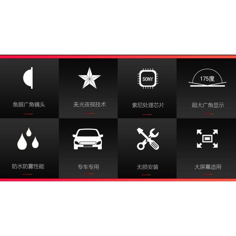 Fisheye large wide-angle matte night vision Android large screen universal night vision reversing Image reversing camera ruler optional | BigBuy360 - bigbuy360.vn