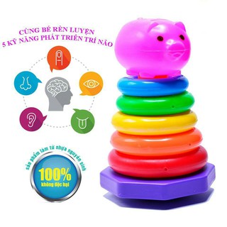 Xếp vòng mầm non Sato mẫu 2 - 8 chi tiết (Sato48)
