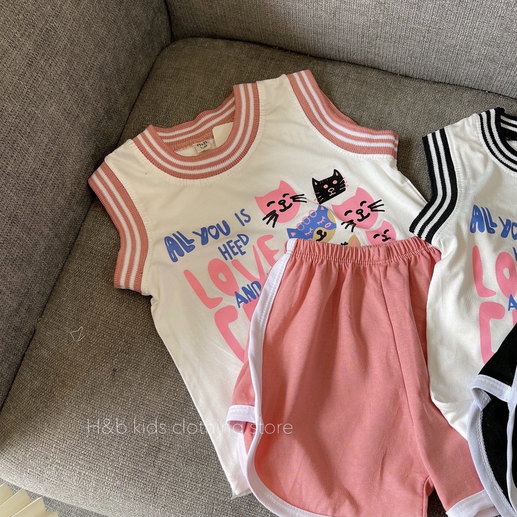 Bộ cotton bé trai/bé gái❤M0036❤Đồ bộ cho bé chất Cotton mềm mịn, thiết kế chạy viền thể thao khỏe khoắn năng động.