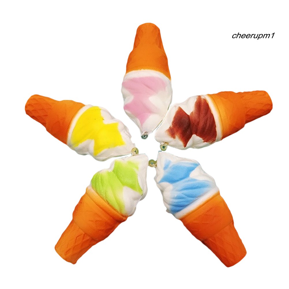 Đồ chơi squishy giảm căng thẳng hình kem ốc quế dễ thương cho bé 10cm