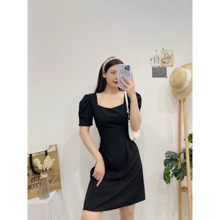ĐẦM VÁY LƯNG THUN SAU 3 NÚT - Hình Shop Chụp