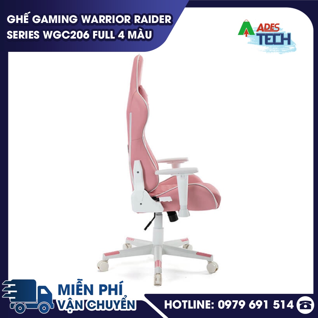 Ghế Gaming WARRIOR Raider Series WGC206 FULL 4 MÀU | Chất Liệu Da PU Bền Bỉ | Bảo Hành Chính Hãng 12 Tháng