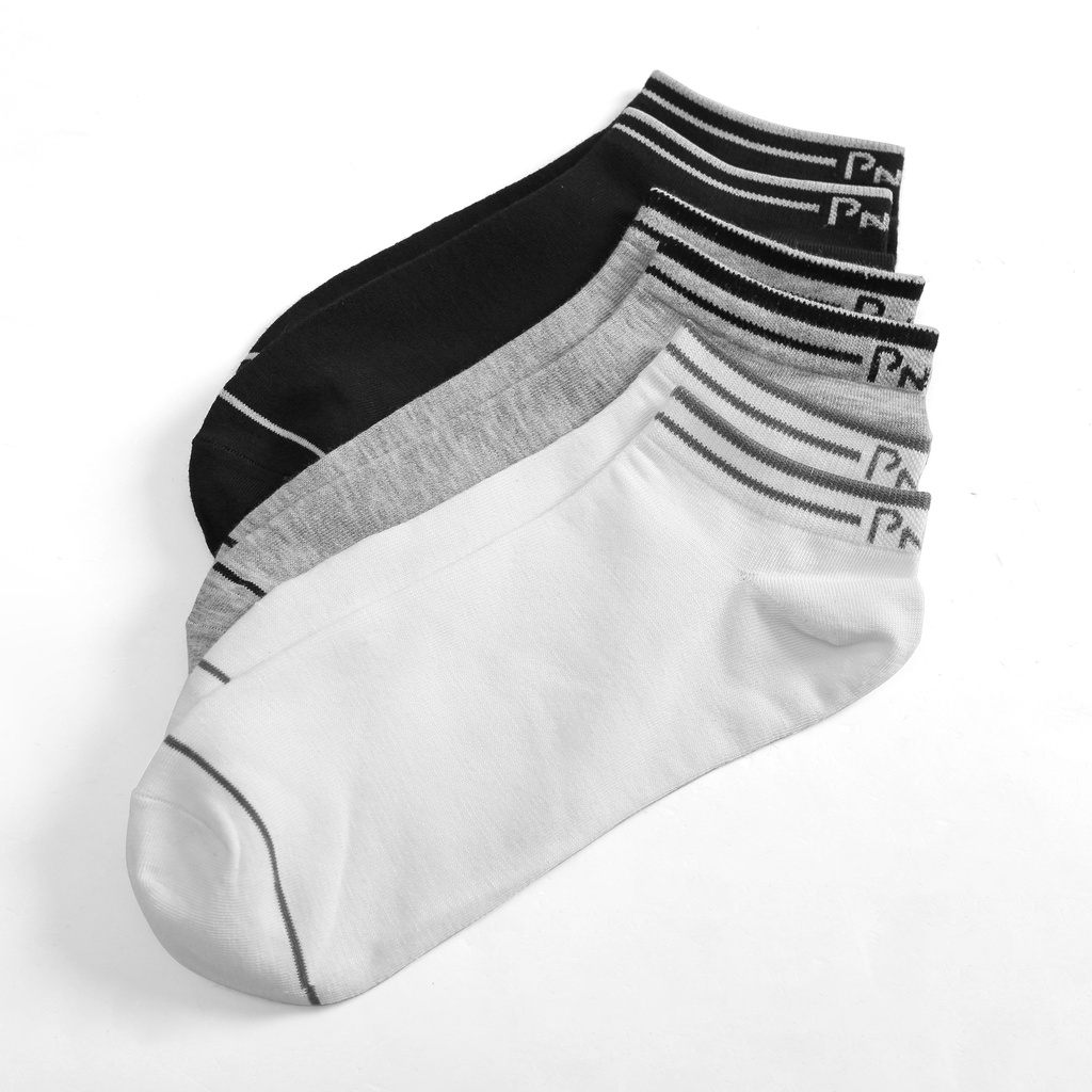 Tất vớ trơn nam nữ cổ ngắn Pnice cotton premium mềm mại, thoáng mát, kháng khuẩn, thấm hút mồ hôi chân