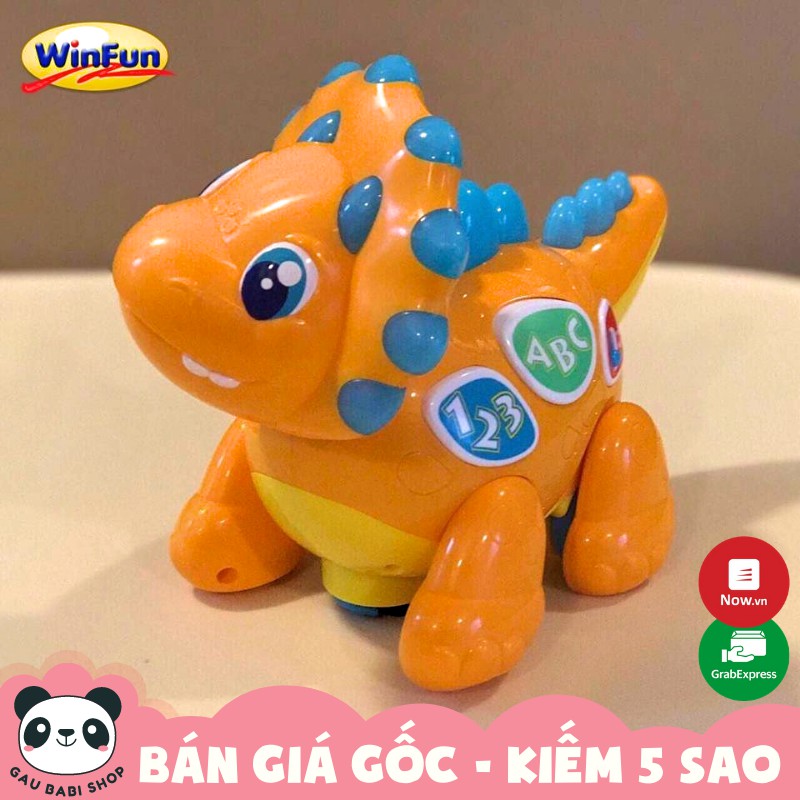 FREE SHIP !!! Khủng long biết đi ngộ nghĩnh có nhạc Winfun 1145 chính hãng