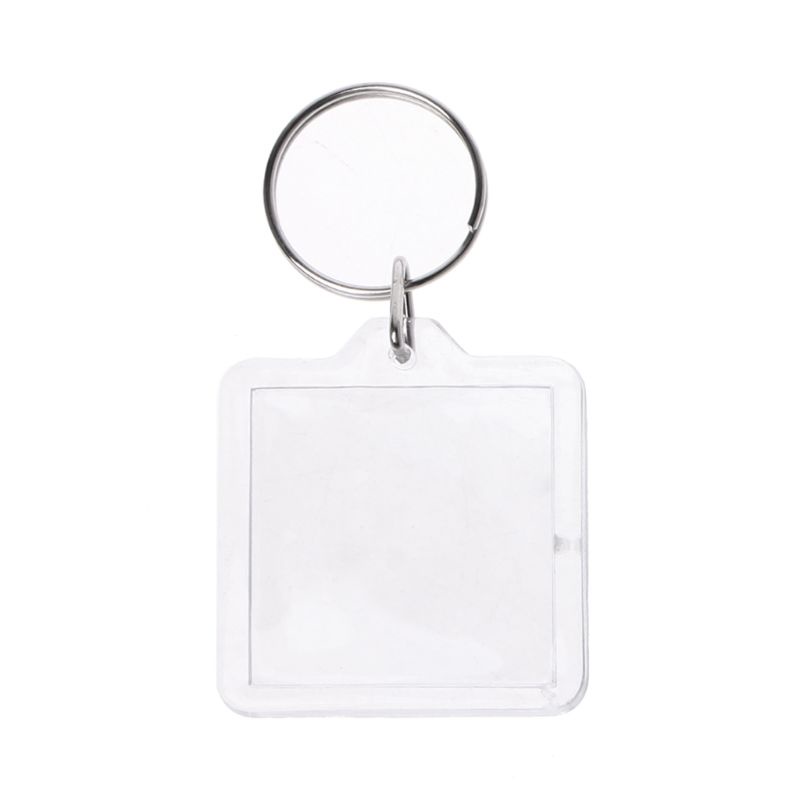 Set 10 móc chìa khóa trong suốt bằng nhựa acrylic