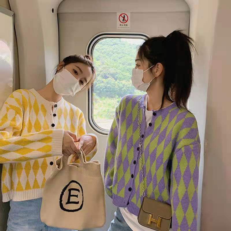 Áo cardigan IELGY dáng rộng kiểu Nhật thời trang cổ điển dễ phối đồ cho nữ