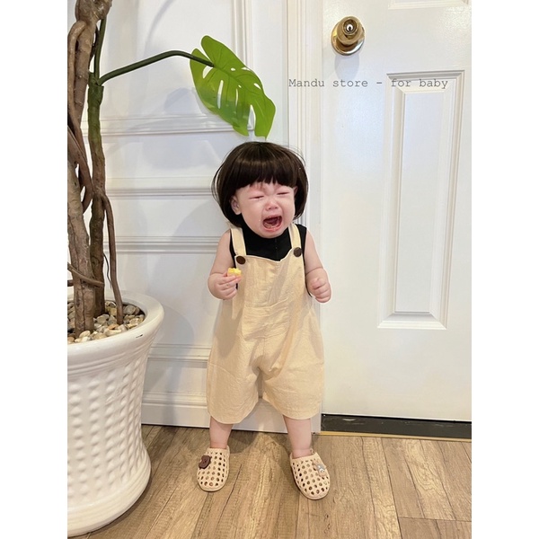 Set áo + yếm quần cho bé trai và bé gái.