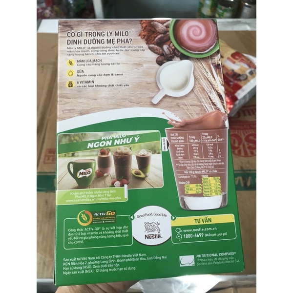 bột milo hộp giấy  285g