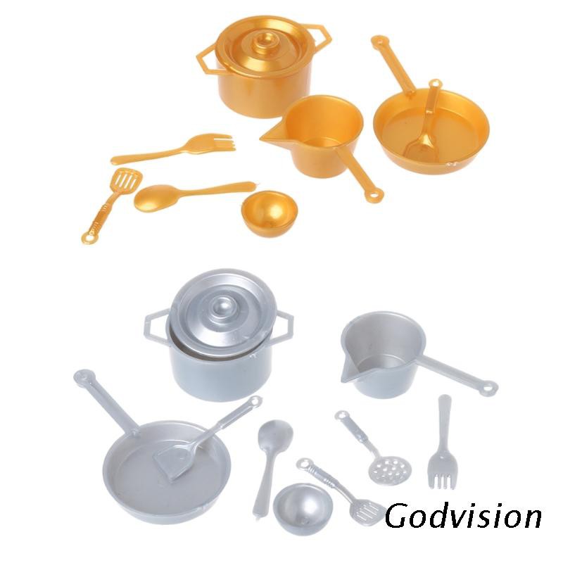 Set 10 Dụng Cụ Nhà Bếp Tỉ Lệ 1: 12 Cho Nhà Búp Bê