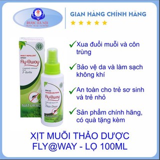[Kèm quà tặng]Xịt thảo dược xua đuổi côn trùng Fly away-mùi hương dễ chịu, an toàn với trẻ (100ml)