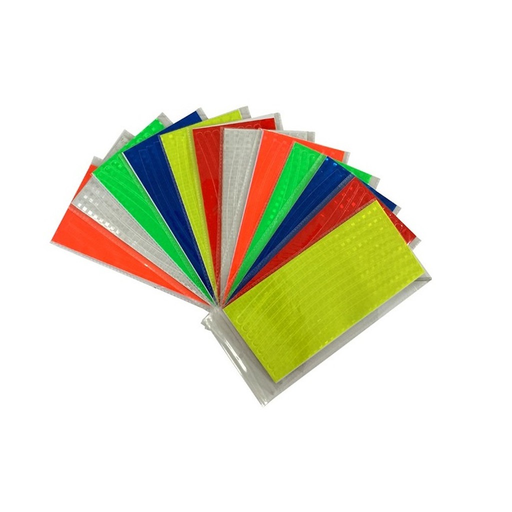 Bộ 6 Miếng Dán Phản Quang, Dạ Quang Dán Vành,Trang Trí Xe Đạp, Xe Máy (Mầu Ngẫu Nhiên)