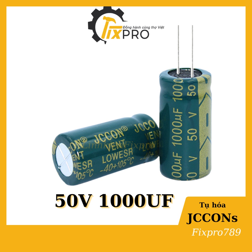 Tụ hóa 50V 100UF-4700uF 13x25 chính hãng JCCONs tần số cao