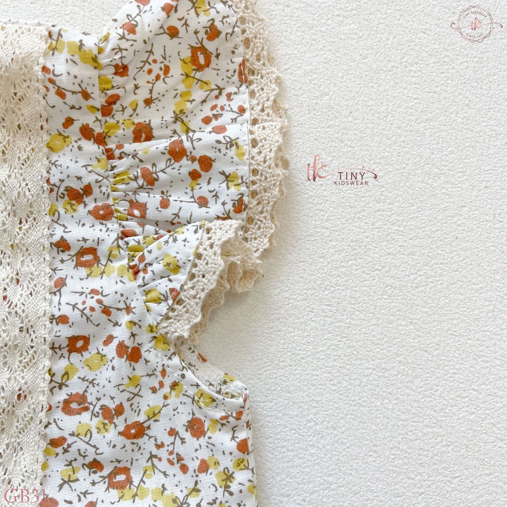 Bộ bodychip liền thân hoa nhí tay cánh tiên cho bé gái 5-13kg [GB31]