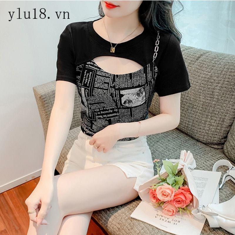 Áo Thun Tay Ngắn Phong Cách Mới Mùa Hè 2022 Quyến Rũ Cho Nữ