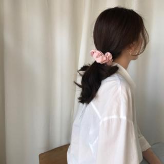 Dây thun cột tóc đuôi ngựa bằng lụa satin màu trơn