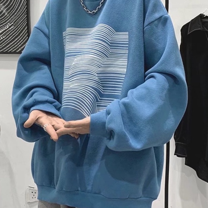 Áo Sweater Cổ Tròn Dáng Rộng Phong Cách Thời Trang Hàn Quốc Cho Nam Giới