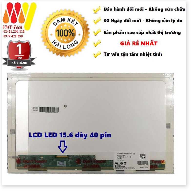 🔜 Màn Hình Laptop 15.6 Inch LED Dày 40 Pin Thay Thế Cho Dell HP Lenovo Toshiba LG Asus