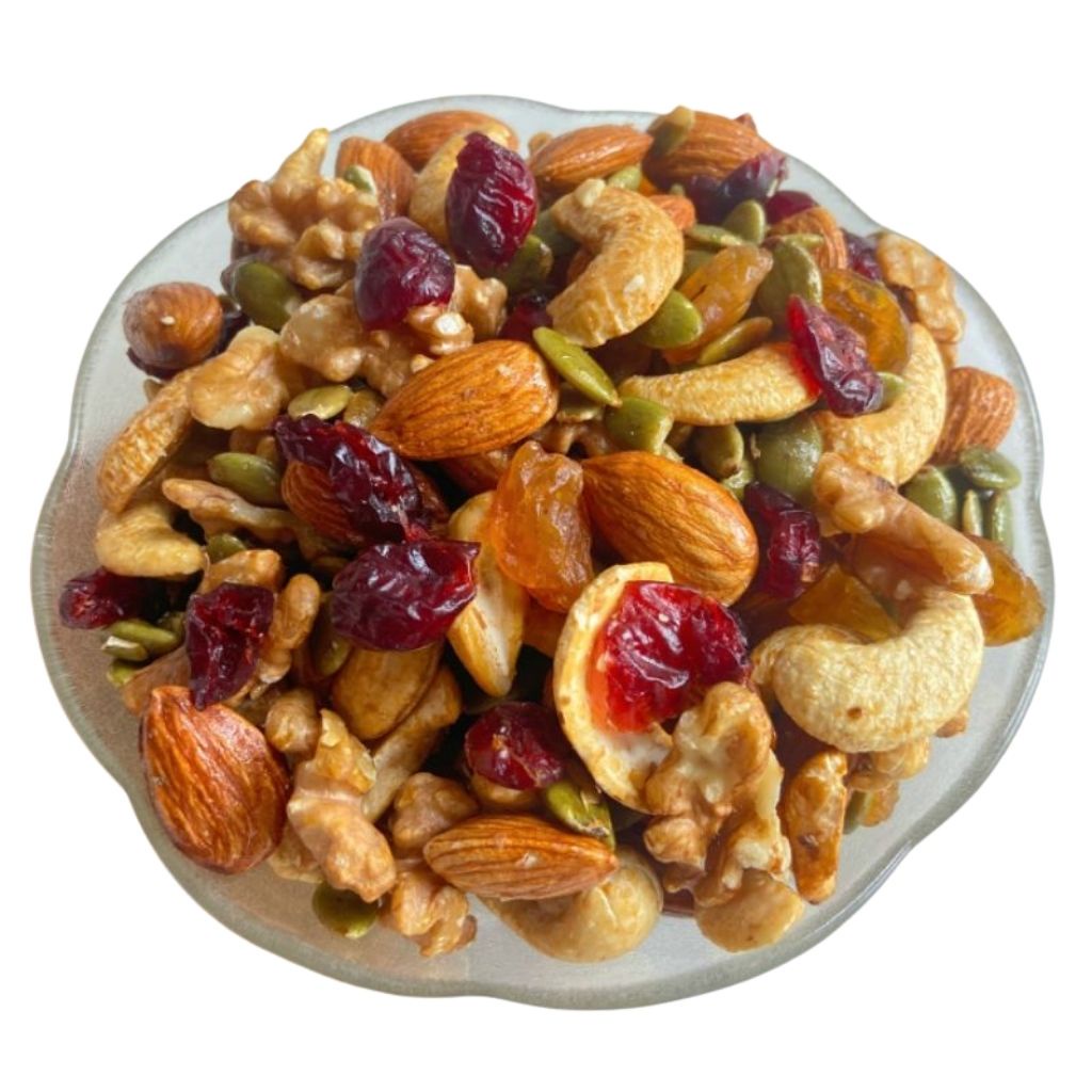 Granola 100% Hạt Không Yến Mạch, Ngũ Cốc Mật Dừa Thêm Óc Chó Vàng Đỏ, Dừa Khô 11 Loại Hạt - NHALAM FOOD