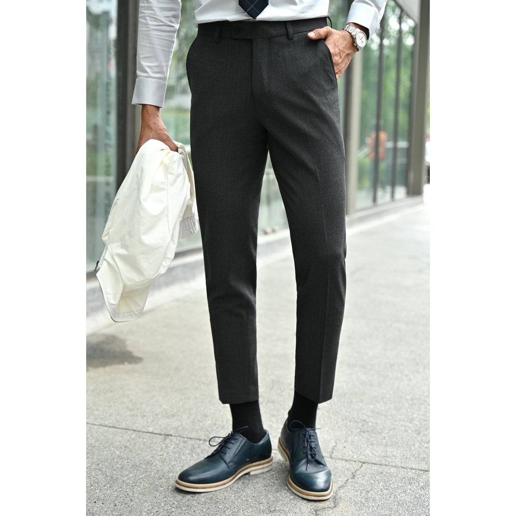 Quần Tây Americus Gosani Phom Slimfit Màu Đen Và Xám Đen