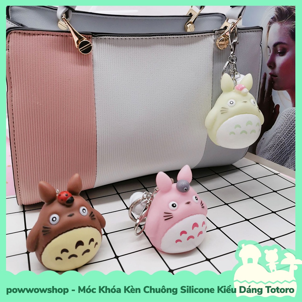 [Sẵn VN - Hỏa Tốc] Móc Khóa Silicone Kèn Chuông Kiểu Dáng Anime Manga Totoro Nhiều Màu