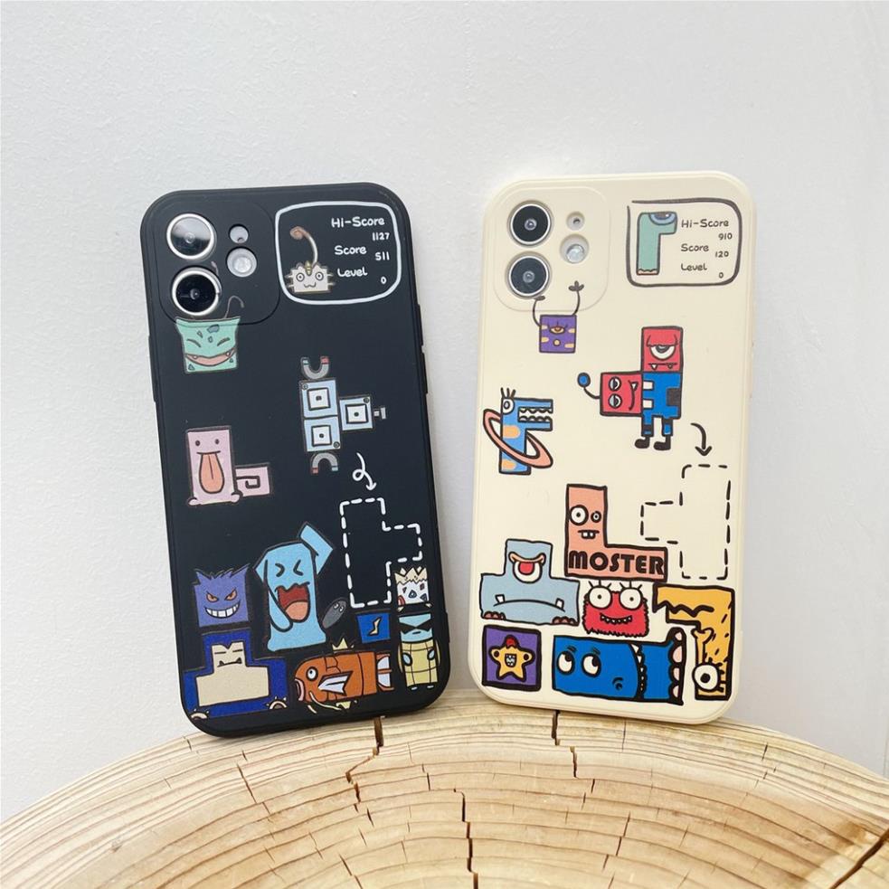 Ốp lưng iphone cạnh vuông in hình viền Little Monster 7plus/8plus/x/xs/11/11promax/12/12promax - DT08 Dino Case