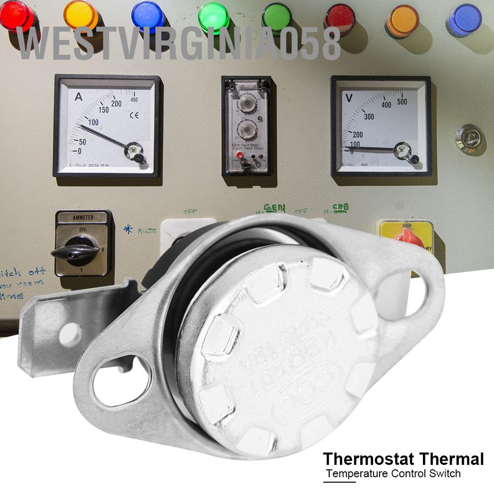 Westvirginia058 5 Pcs KSD301 Switch Temperature Control Thermostat Thermal 250V10A Normally Closed