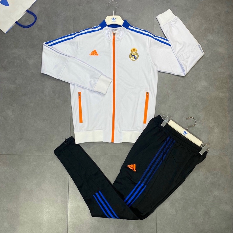 Bộ quần áo khoác nỉ CLB Real Madrid 2021/2022 - Chất nỉ cao cấp