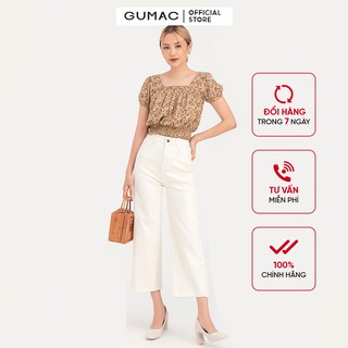Áo cổ vuông nhún eo GUMAC AB773