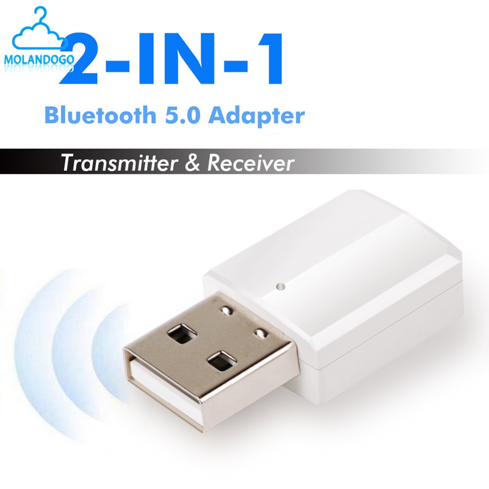 USB kết nối tai nghe TV/máy tính bằng bluetooth V5.0 kèm dây cáp aux 3.5mm và phụ kiện | BigBuy360 - bigbuy360.vn