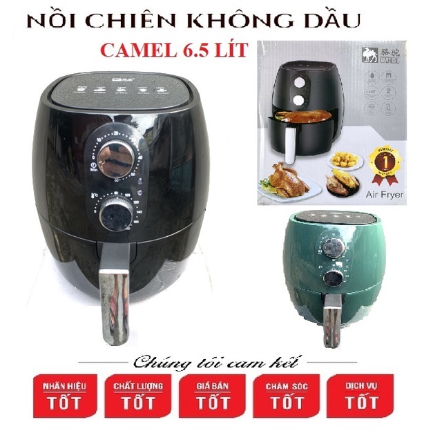 NỒI CHIÊN KHÔNG DẦU CAMEL 6.5 LÍT CÔNG SUẤT LỚN HÀNG CHÍNH HÃNG NỘI ĐỊA TRUNG.