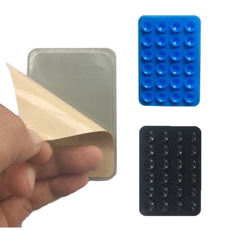 Set 5 Miếng Dán Hai Mặt Giữ Điện Thoại Bằng Cao Su Silicone 3M Có Giác Hút Dành Cho Xe Hơi