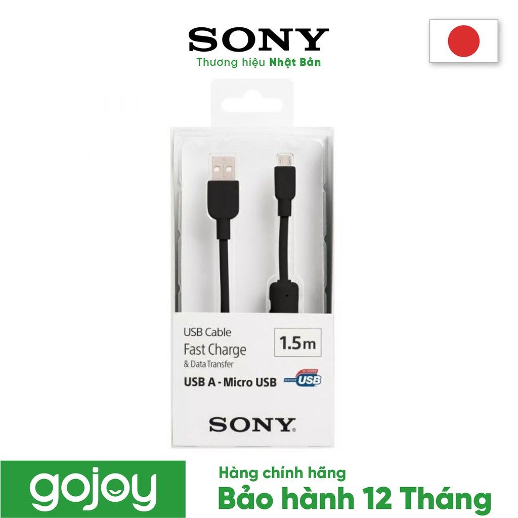 Cáp MICROUSB SONY 1,5m CP-AB150/BC WW chính hãng - Hàng Phân Phối