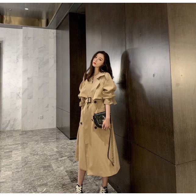 Áo Măng Tô Dáng Dài 2 Lớp Kèm Đai Hàng Sịn Bơ Store  SP589 | BigBuy360 - bigbuy360.vn