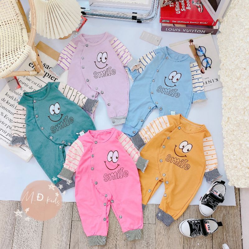 Body Liền Thân, Body Dài Sơ Sinh Vải Cotton Nhiều Mẫu Cho Bé 3-9KG