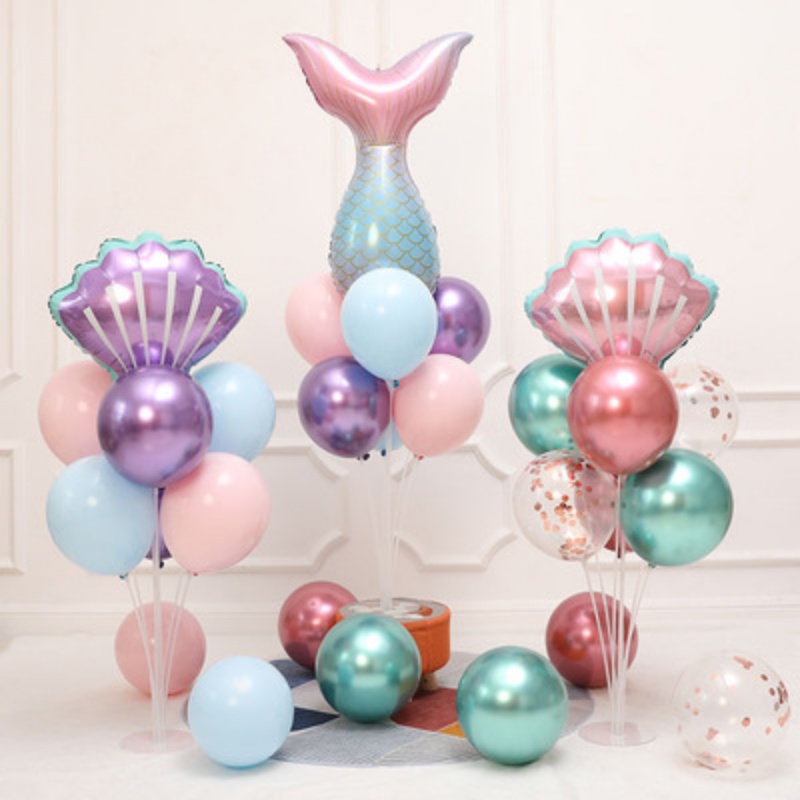 Bong Bóng helium Hình Đuôi Nàng Tiên Cá Hai Màu Sắc Dùng Trang Trí Tiệc Sinh Nhật Cho Bé