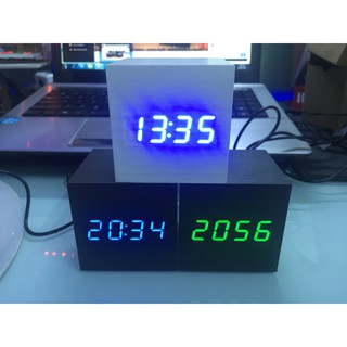 Đồng hồ để bàn led báo thức CUBE